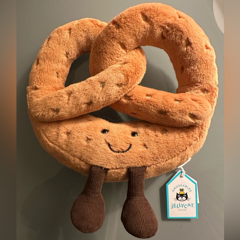 Jellycat Medium Amuseables Pretzel Plush Toy NWT Authentic